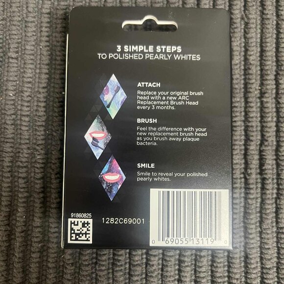 Brand New ARC Brush Heads 2 Count, Black. - Picture 3 of 3